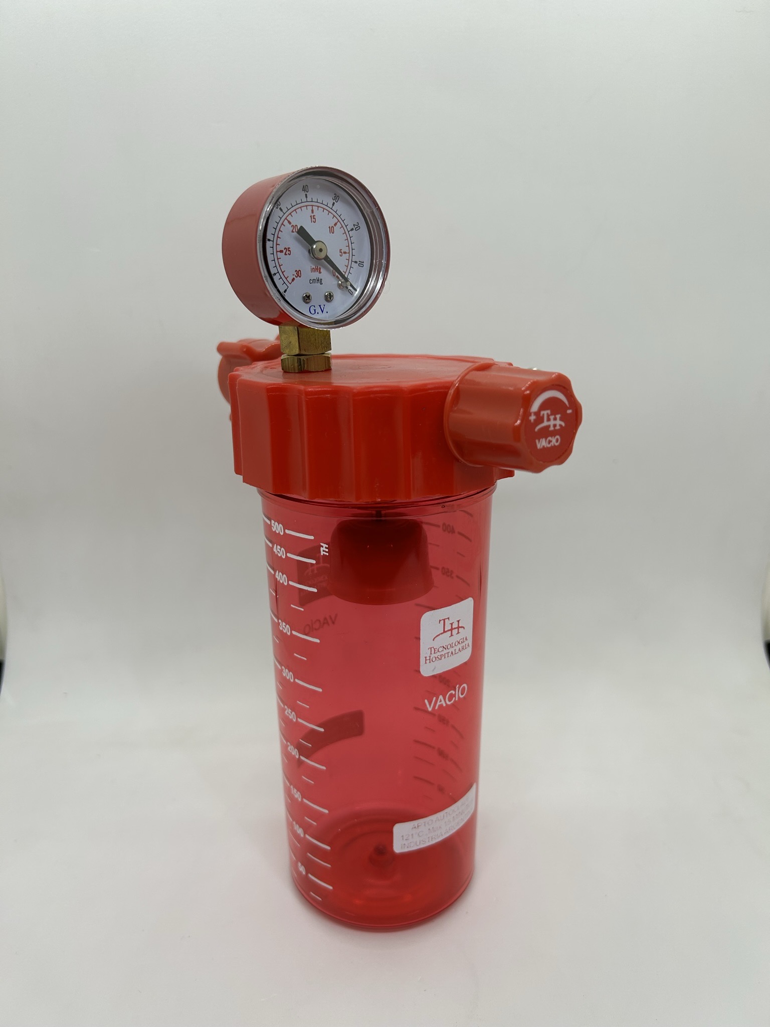 Vaso de vacío con medidor